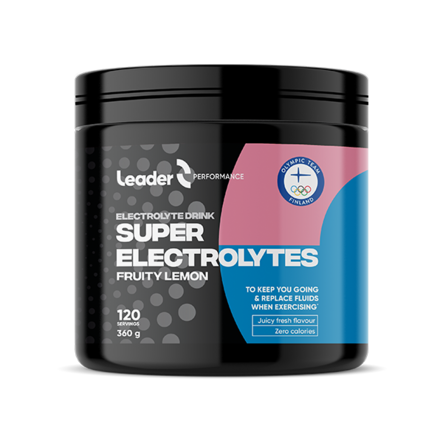 Leader Super Electrolytes Elektrolyyttijuoma Sitruuna 360g - Urheilun lisäravinteet - 6430080440344 - 1