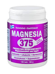 Magnesia 375, pureskeltava magnesiumtabletti 140 tablettia. - Mineraalit - 6428300003394 - 1