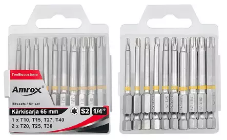 Kärkisarja Torx 65mm Amrox - Ruuvauskärjet ja pidikkeet - 6420286919164 - 1