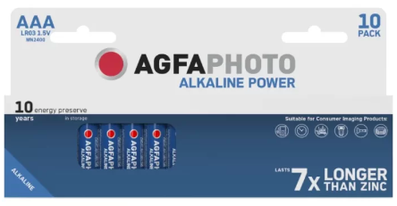 Agfa alkaliparisto AAA 10kpl - Paristot - 4250175802954 - 1