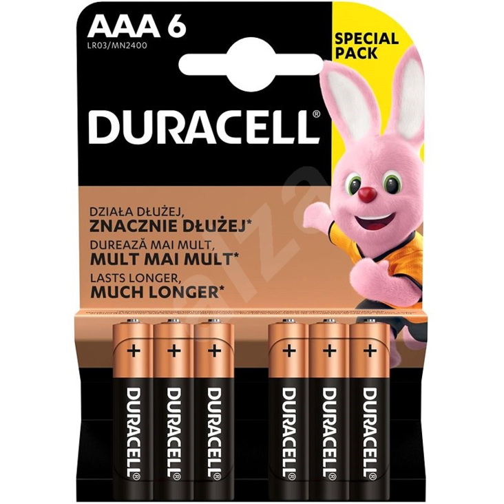Duracell AAA paristo, 6pack - Paristot - 5000394142404 - 1