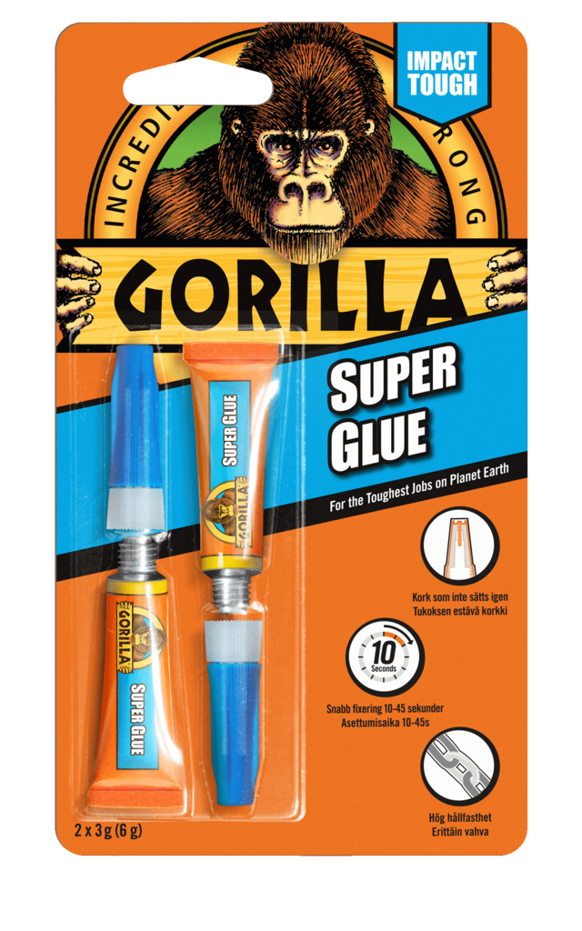 Gorilla super glue 2 x 3g - Liimat ja teipit - 5704947009724 - 1