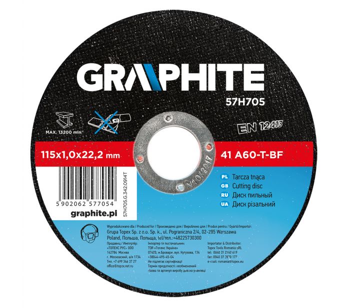 Katkaisulaikka 115 x 1,0 x 22mm - Laikat - 5902062577054 - 1