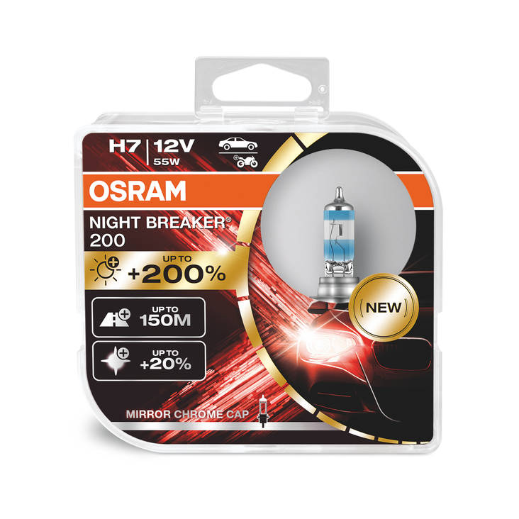 Osram H7 poltinpari Night breaker 200 - Auton polttimet - 4062172198134 - 1