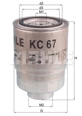 Polttoainesuodatin KC67 - Auton öljynsuodattimet - 4009026026854 - 1
