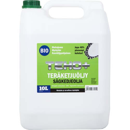 Teho+ eko teräketjuöljy 10l - Pienkonepolttoaineet ja -voiteluaineet - 6417196775744 - 1