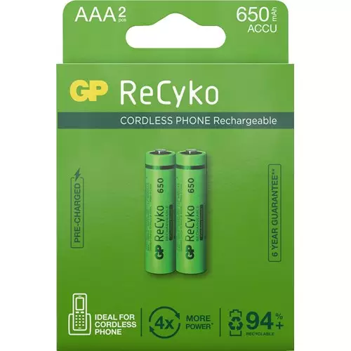 GP Recyko AAA 650mah 4 kpl - Akkuparistot - 4891199199554 - 1