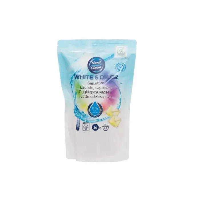 Pyykinpesukapseli hajusteeton Nord Clean - Pyykinpesuaineet ja tahranpoisto - 6410416227214 - 1