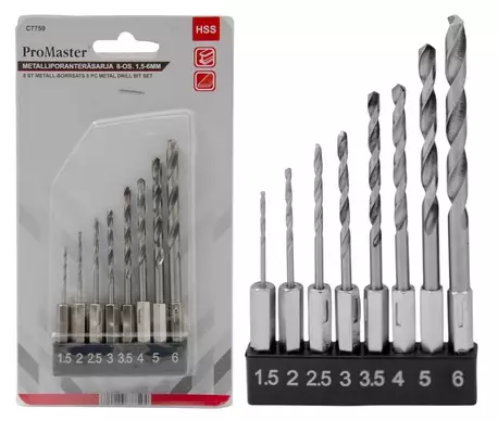 Metalliporanteräsarja 8-osainen - Metallbor - 6420286877594 - 1