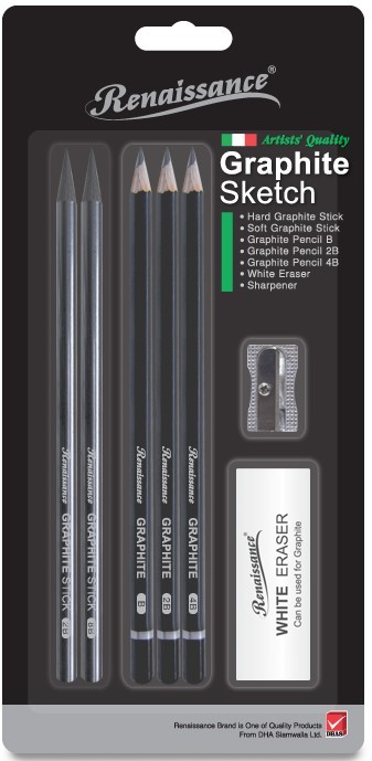 Renaissance Piirustus- ja luonnostelusetti - Kunstmalingsutstyr - 8851907198404 - 1
