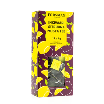 Inkivääri Sitruuna Musta tee - Kahvit ja teet - 6411020007865 - 1