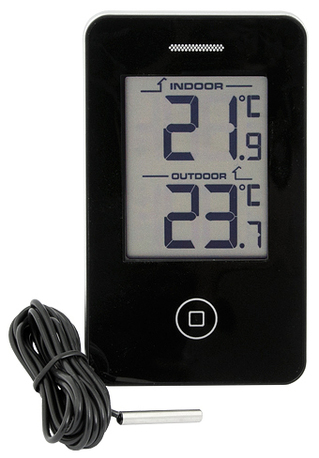 Digi-termostat inn/ut svart - Utvetermometre - 7316040002175 - 1