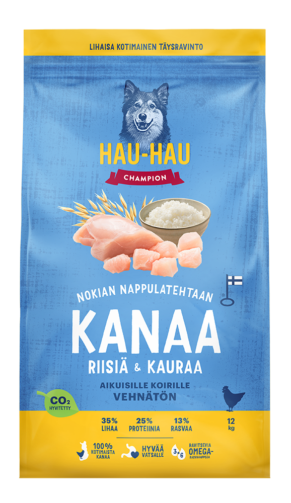 HHC Kylling, ris og havre 12kg - Tørrfôr til hund - 6430076898975 - 1