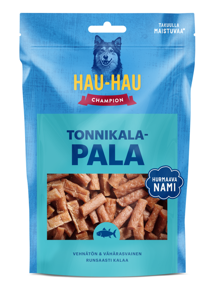 HauHau Champion Tonnikalapala 100g - Koiran makupalat ja kuivatut herkut - 6430076893475 - 1
