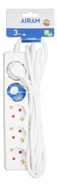 Forlengerledning 5-delt 3m Airam - Elektriske kabler - 6435200256195 - 1