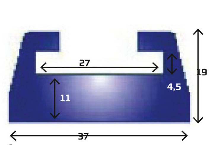 Glideskinne hvit HDPE 178cm - Andre beltedelene til snøscootere - 6438235104875 - 1