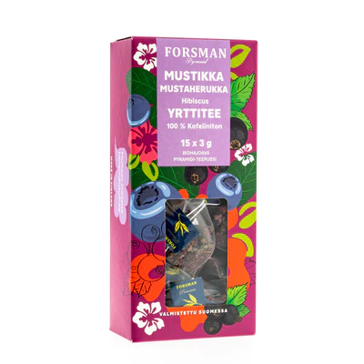Mustikka Mustaherukka Hibiscus yrttitee - Kahvit ja teet - 6411020008015 - 1