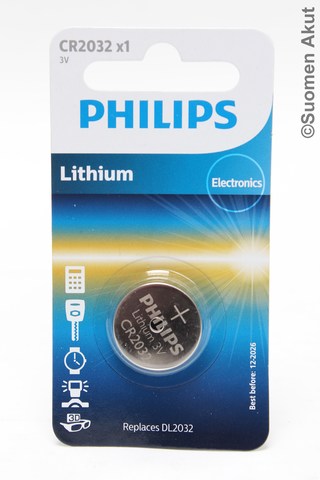Philips CR2032 litiumbatteri - Batterier - 4895229106185 - 1