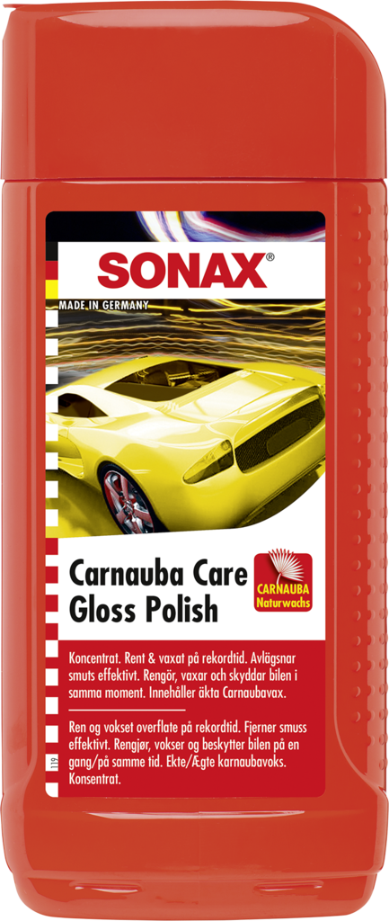 SONAX rengjørende Carnaubavoks 500ml - Bilshampoer og voks - 4056554004465 - 1