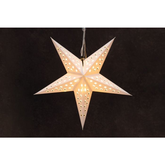 Winteria LED-papirstjerne hvit - Julepynt - 6410413306035 - 1
