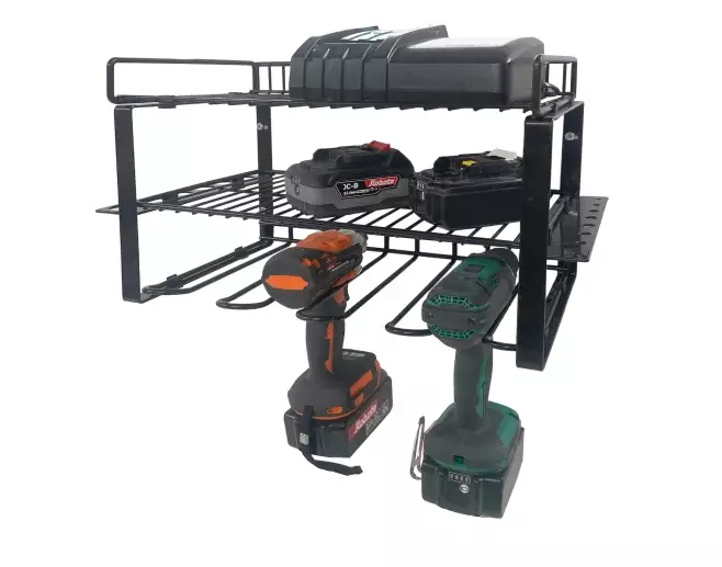 Akkuporakonehylly 2-taso - Varastohyllyt ja lokerot - 6438212130255 - 1