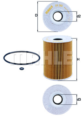 Olje filter OX380D - Biloljefiltre - 4009026509975 - 1