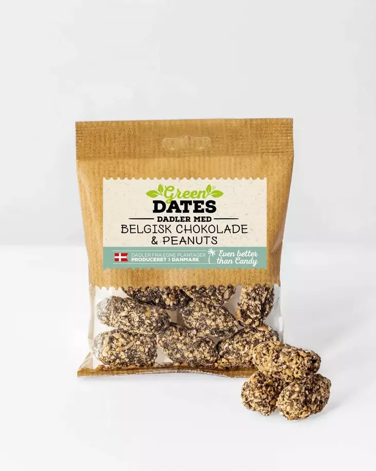 Suklaa & maapähkinä taateli 100g - Pähkinät ja luonnonmakeiset - 5708147009805 - 1