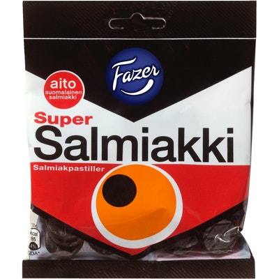 Fazer Super Salmiakki pussi 80g - Makeiset - 6411401037696 - 1