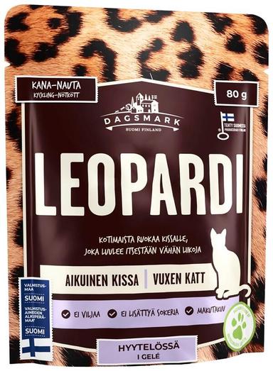 Dagsmark LEOPARDI kylling-okse - Våtfôr til katt - 6430066381906 - 1