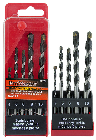 Borestålssett 5-delt - Stålsett - 6420286877716 - 1