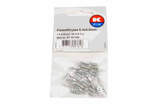 Laattaliitin 6.3x0.8mm, 1.5-2,5mm² - Auton liittimet ja sähköjohdot - 7317153697616 - 1