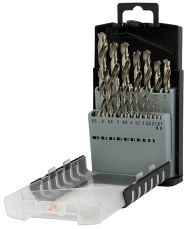 Metall borremaskin sett 19-delt - Stålsett - 6420286877556 - 1