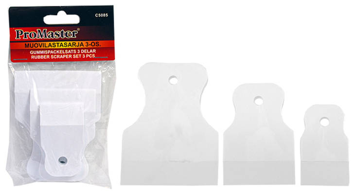 Gummiskrape sett 3-delt - Murskjeer - 6420286850856 - 1