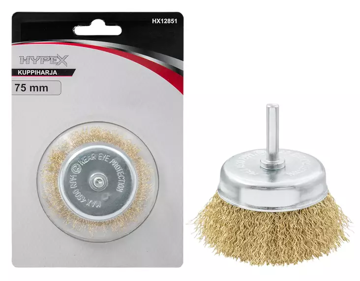 Kuppipyöröpuhdistaja 6mm/75mm - Andre slipematerialer - 6420286018836 - 1