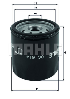 Öljynsuodatin OC614 - Auton öljynsuodattimet - 4009026725726 - 1