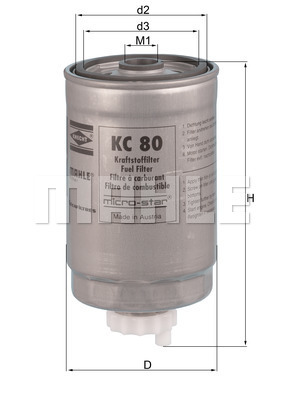 Polttoainesuodatin KC80 - Auton polttoainesuodattimet - 4009026099797 - 1