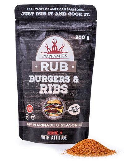 Poppamies Burger & Ribs RUB Mausteseos 200g - Mausteet - 6430034012597 - 1