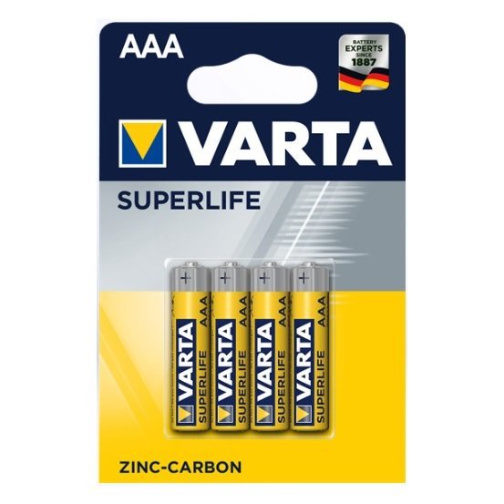 Varta AAA paristo Superlife, 4-pack - Paristot - 4008496676187 - 1