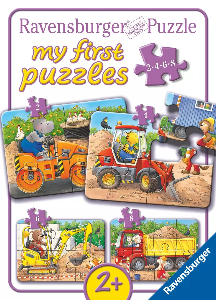 Palapeli Eläimet rakennustyömaalla - Pienten lasten palapelit - 4005556057177 - 1