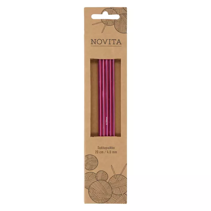 Strikkepinne 4.0 mm lys rosa 20cm - Strikkepinner - 6412619619407 - 1