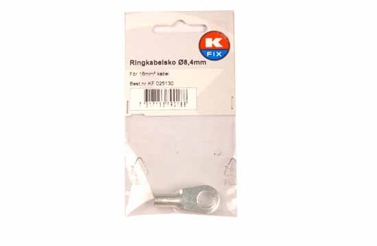 Dekkankring M8 (8.4mm) 16mm² - Bilkontakter og elektriske ledninger - 7317153790188 - 1