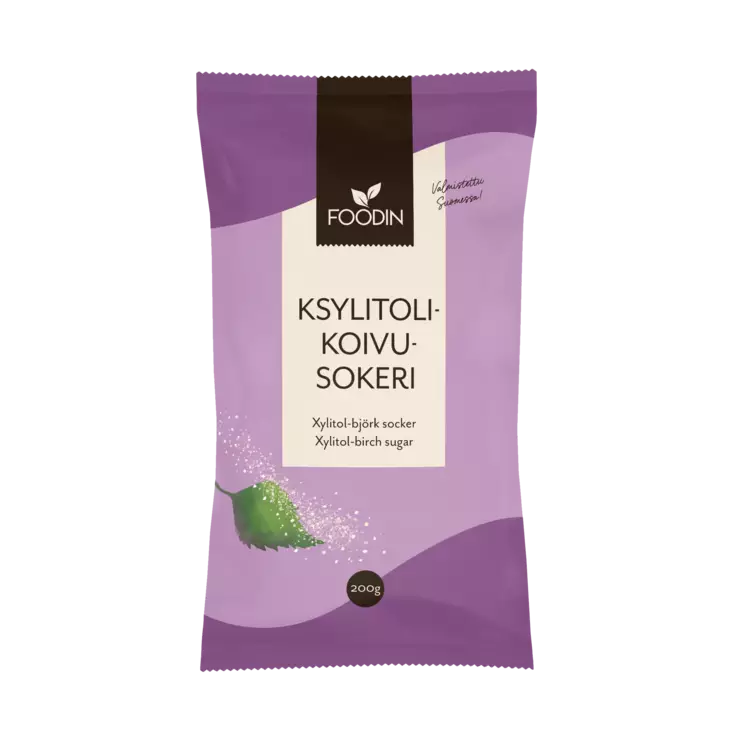 Foodin bjørkesukker 200g - Bakeprodukter - 6430055211658 - 1