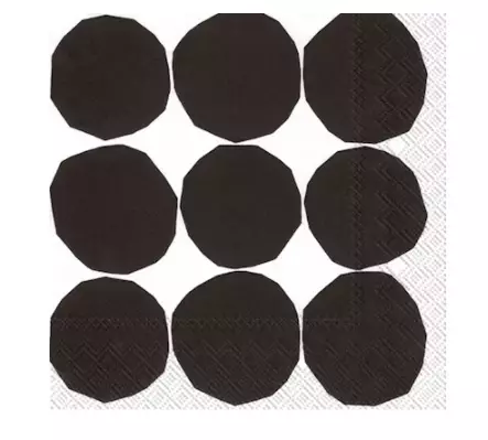 Marimekko Kivet lautasliina musta - Lautasliinat - 686423602528 - 1