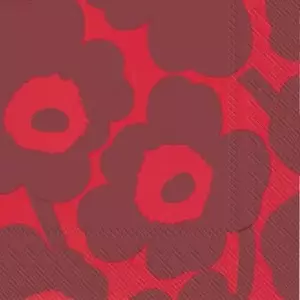 Marimekko Unikko lautasliina punainen - Kertakäyttökattaus - 686423659898 - 1