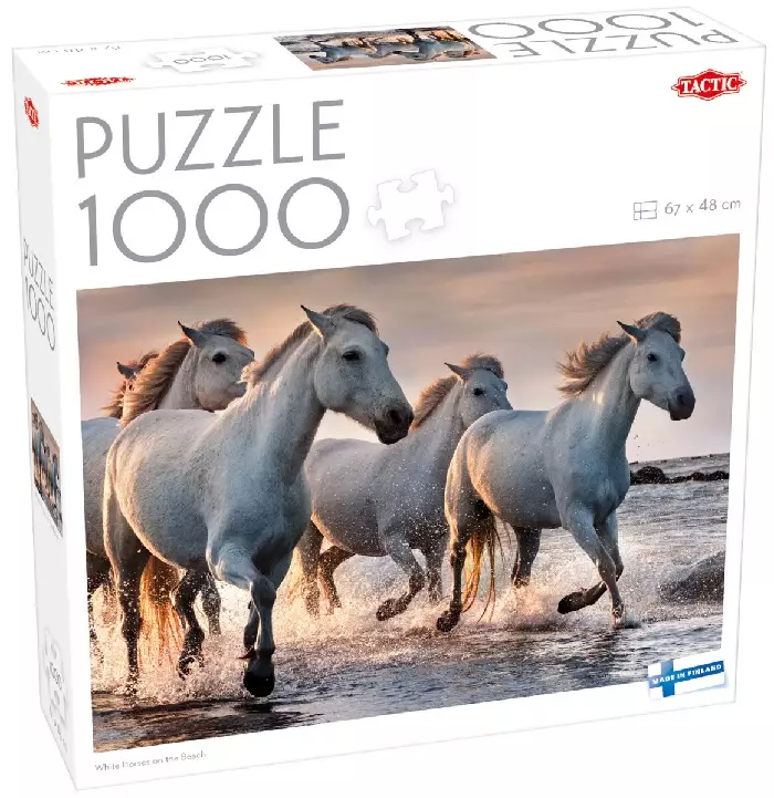 Palapeli White horses on the beach - 1000 brikkers puslespill - 6416739606668 - 1
