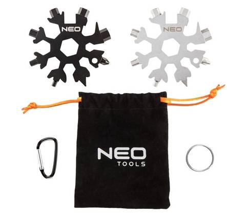 Monitoimityökalu / Retkityökalu 19 in 1 Lumihiutaleen mallinen - Turverktøy - 5907558465389 - 1