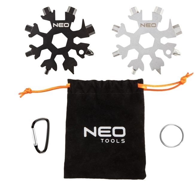 Monitoimityökalu / Retkityökalu 19 in 1 Lumihiutaleen mallinen - Turverktøy - 5907558465389 - 1