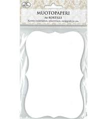 Muotopaperi valkoinen - Papirhåndverk - 6417715077809 - 1