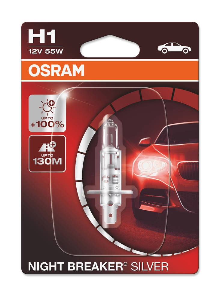 Osram H1 night breaker silver 55w - Auton polttimet - 4052899992399 - 1