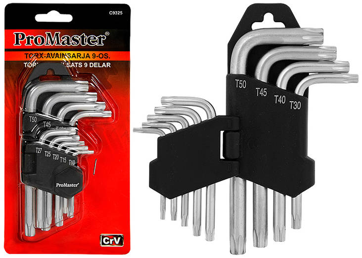 Torx verktøysett 9-delt - Skruveredskaper - 6420286893259 - 1